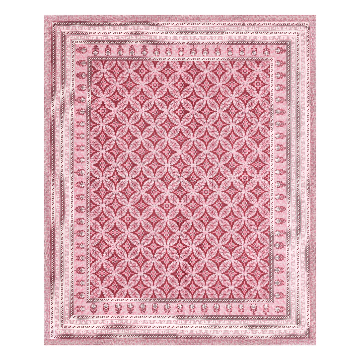 Azure Paisley Double Cotton Bedsheet (90×100 in.)