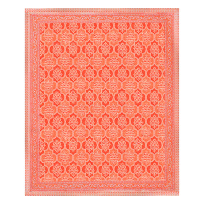 Crimson Lotus Double Cotton Bedsheet (90×100 in.)