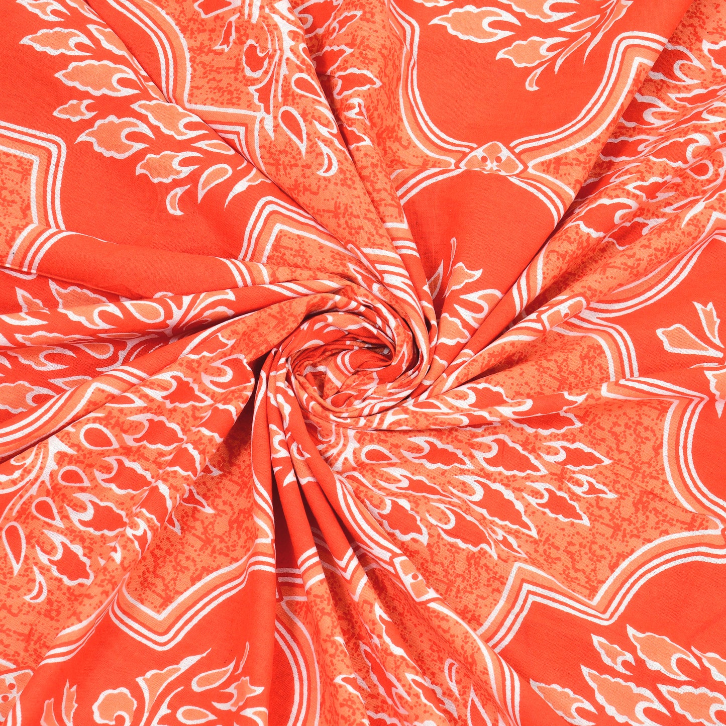 Crimson Lotus Double Cotton Bedsheet (90×100 in.)