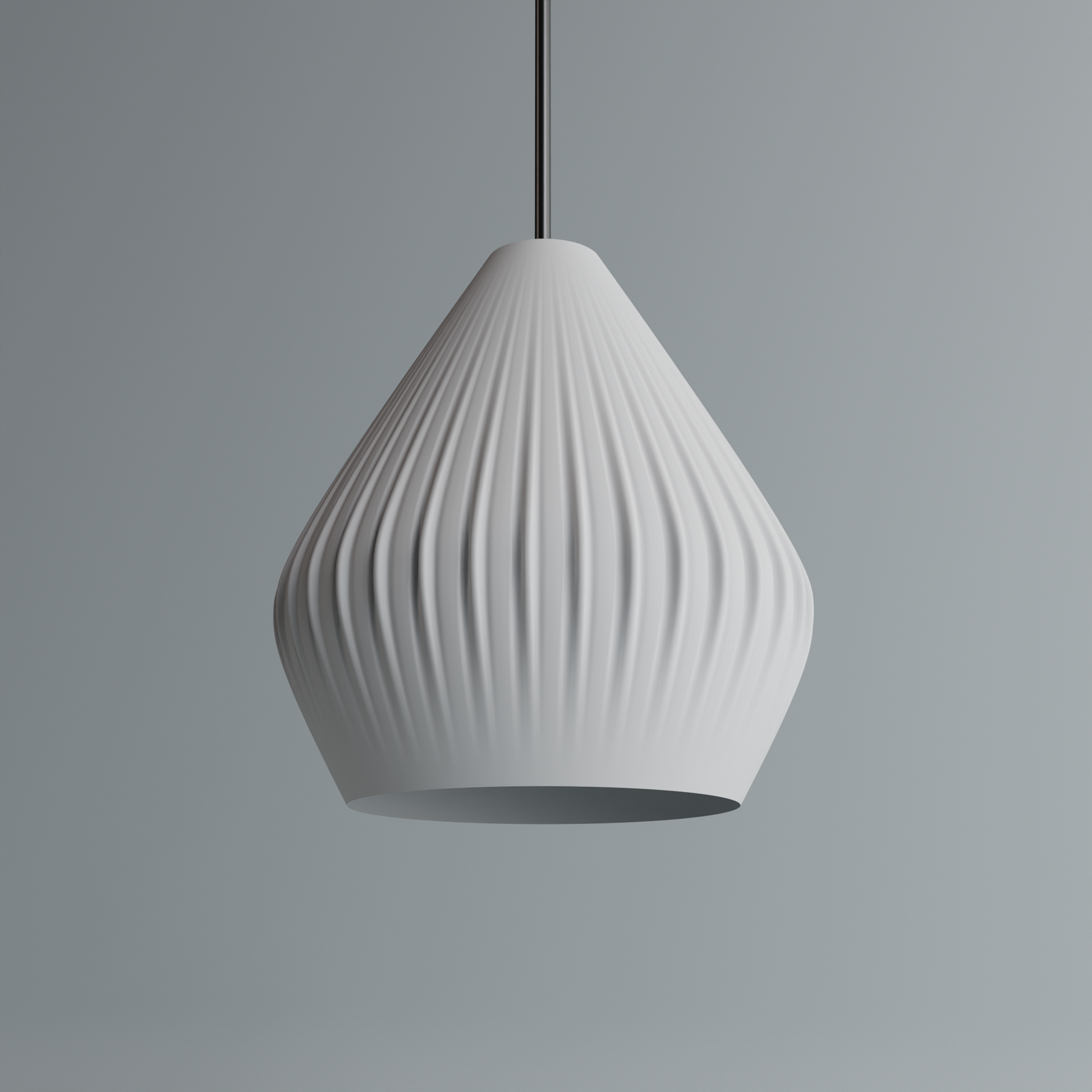 Highmour minimalist pendant lighting with a sleek ribbed design in white for modern interiors