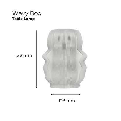 Modern decorative lamp designed with a unique wavy shape for stylish table illumination