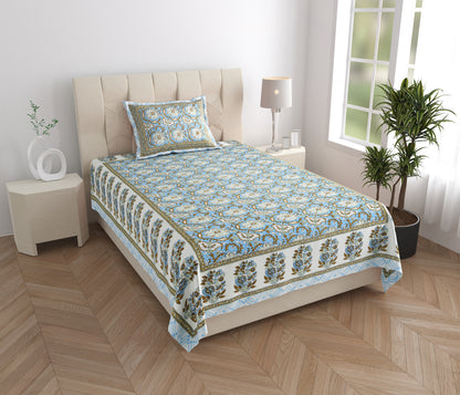 Regal Bloom Single Cotton Bedsheet (60×90 in.)