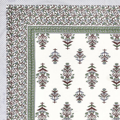 Verdant Charm Single Cotton Bedsheet (60×90 in.)