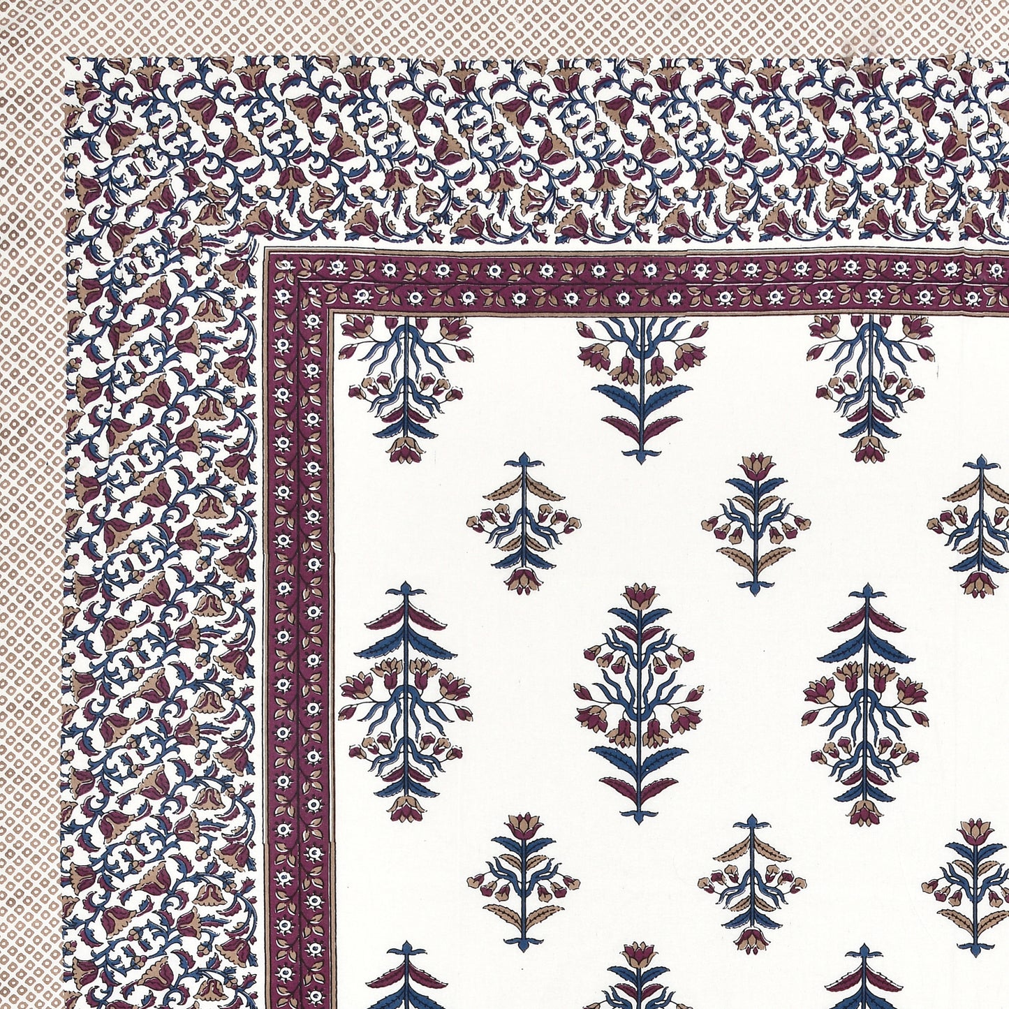 Verdant Charm Single Cotton Bedsheet (60×90 in.)