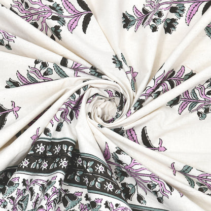 Verdant Charm Single Cotton Bedsheet (60×90 in.)