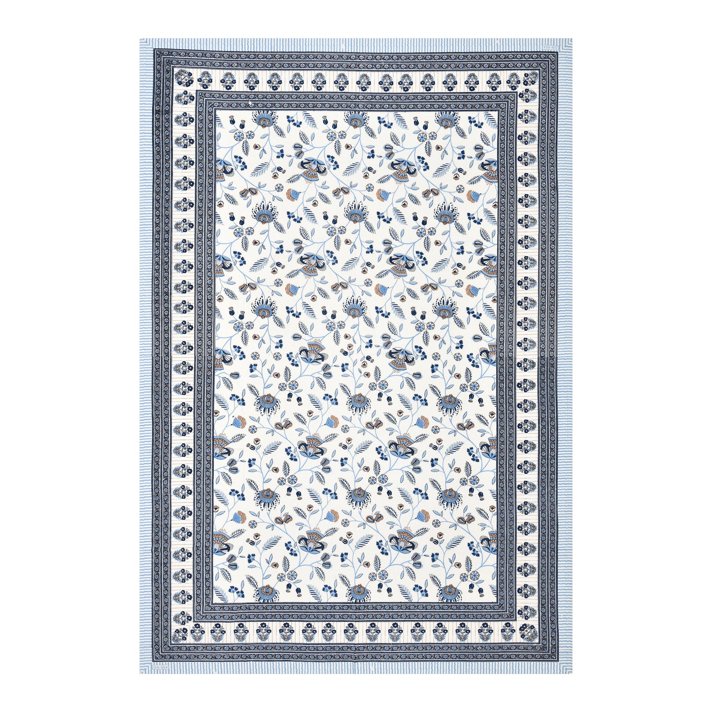 Azure Garden Single Cotton Bedsheet (60×90 in.)