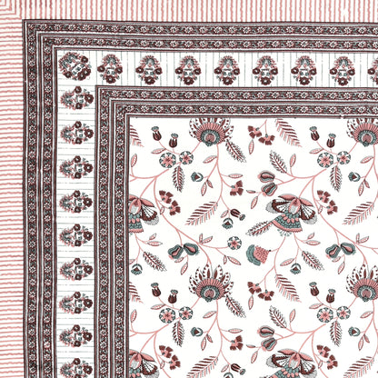 Azure Garden Single Cotton Bedsheet (60×90 in.)