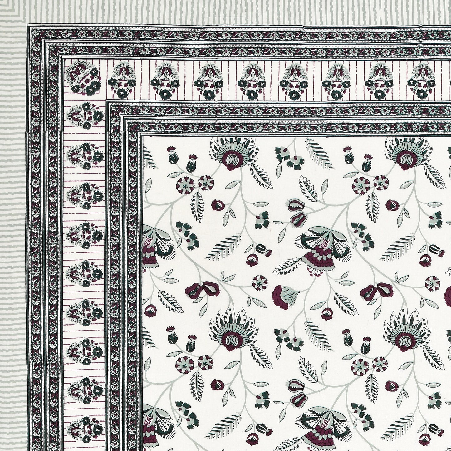 Azure Garden Single Cotton Bedsheet (60×90 in.)