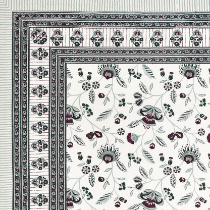 Azure Garden Single Cotton Bedsheet (60×90 in.)