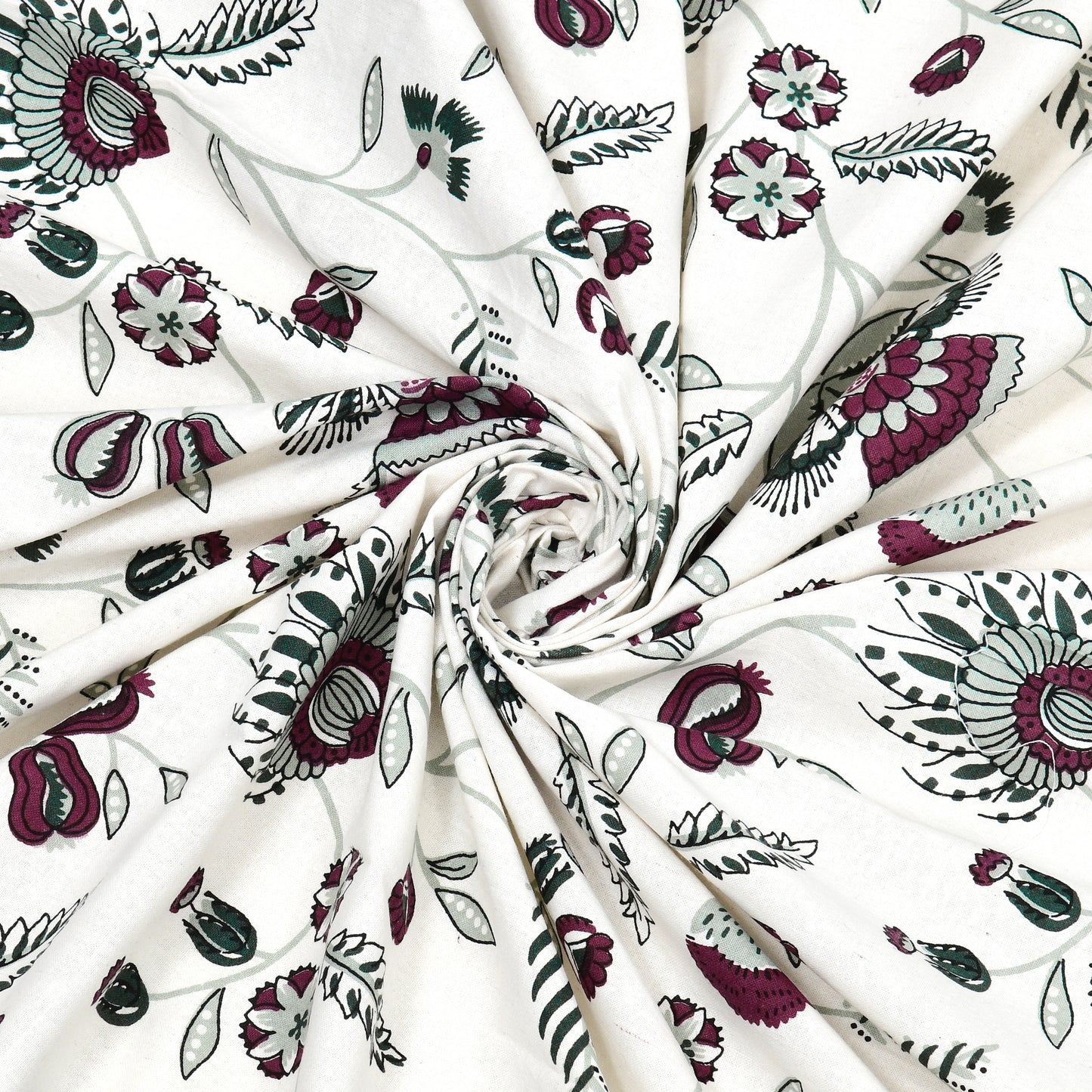 Azure Garden Single Cotton Bedsheet (60×90 in.)