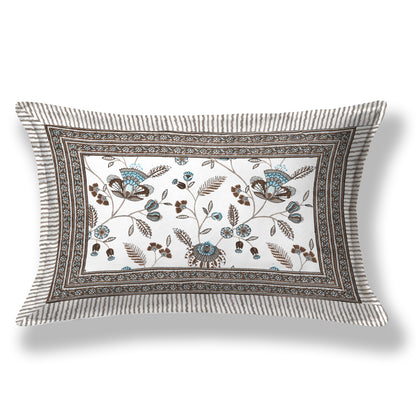 Azure Garden Single Cotton Bedsheet (60×90 in.)