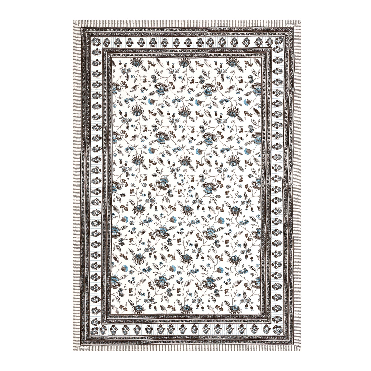 Azure Garden Single Cotton Bedsheet (60×90 in.)