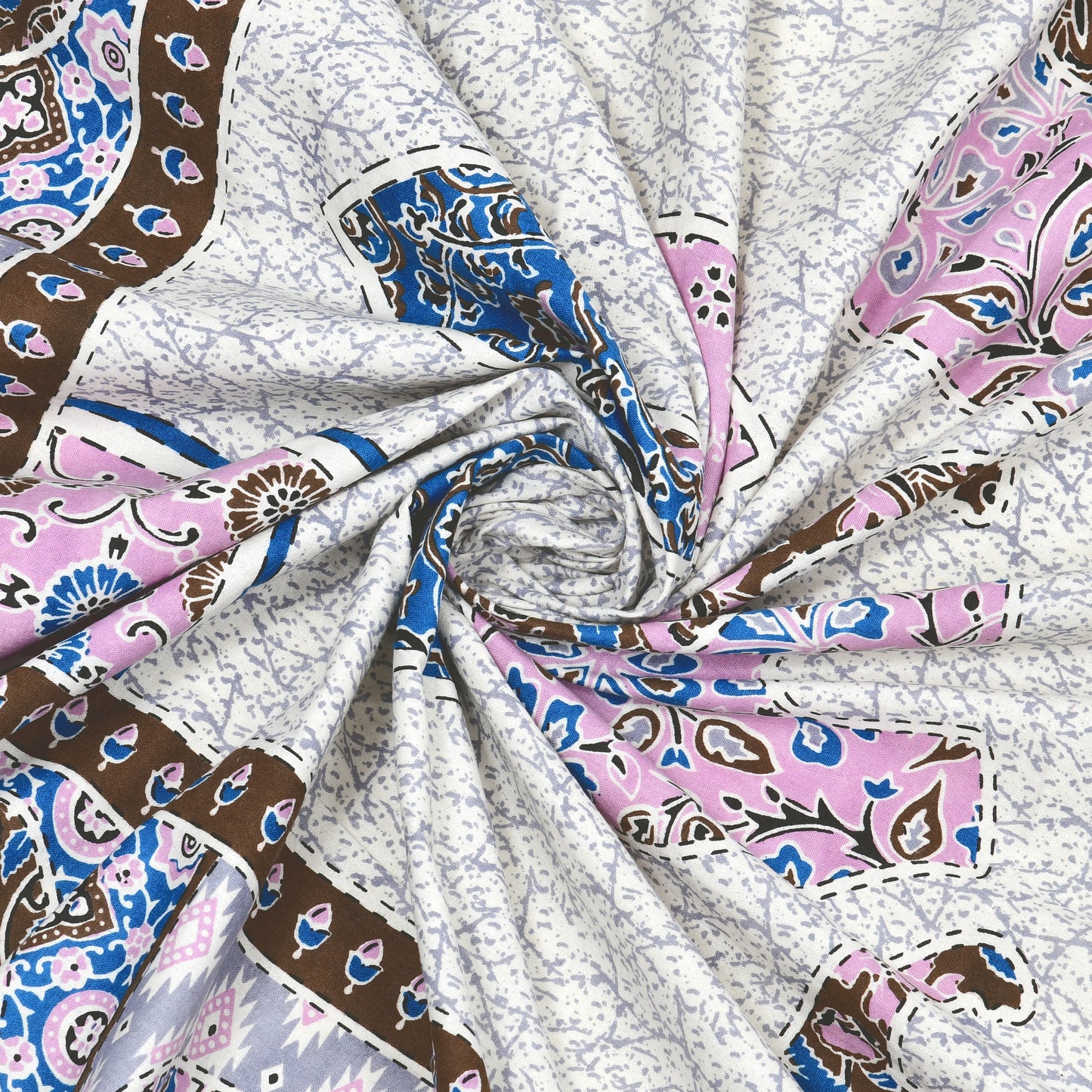 Royal Caravan Single Cotton Bedsheet (60×90 in.)