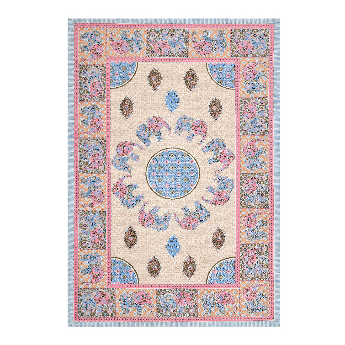 Royal Caravan Single Cotton Bedsheet (60×90 in.)