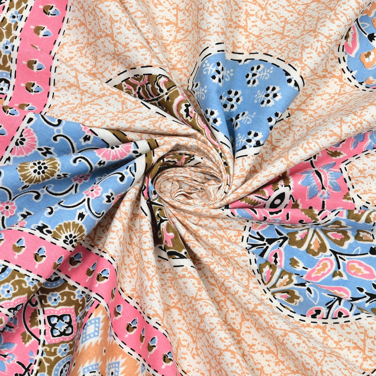 Royal Caravan Single Cotton Bedsheet (60×90 in.)