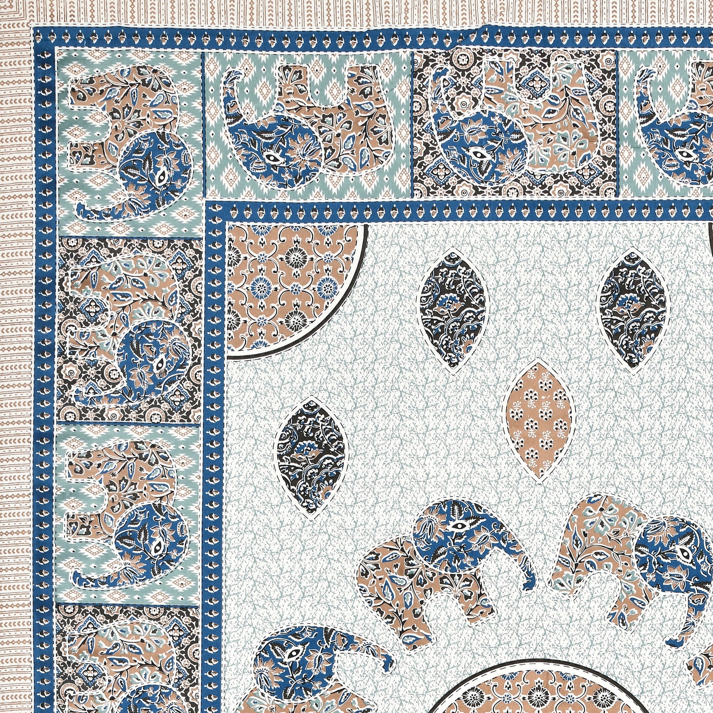 Royal Caravan Single Cotton Bedsheet (60×90 in.)