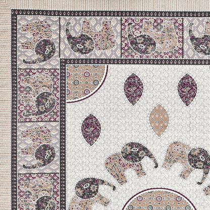 Royal Caravan Single Cotton Bedsheet (60×90 in.)