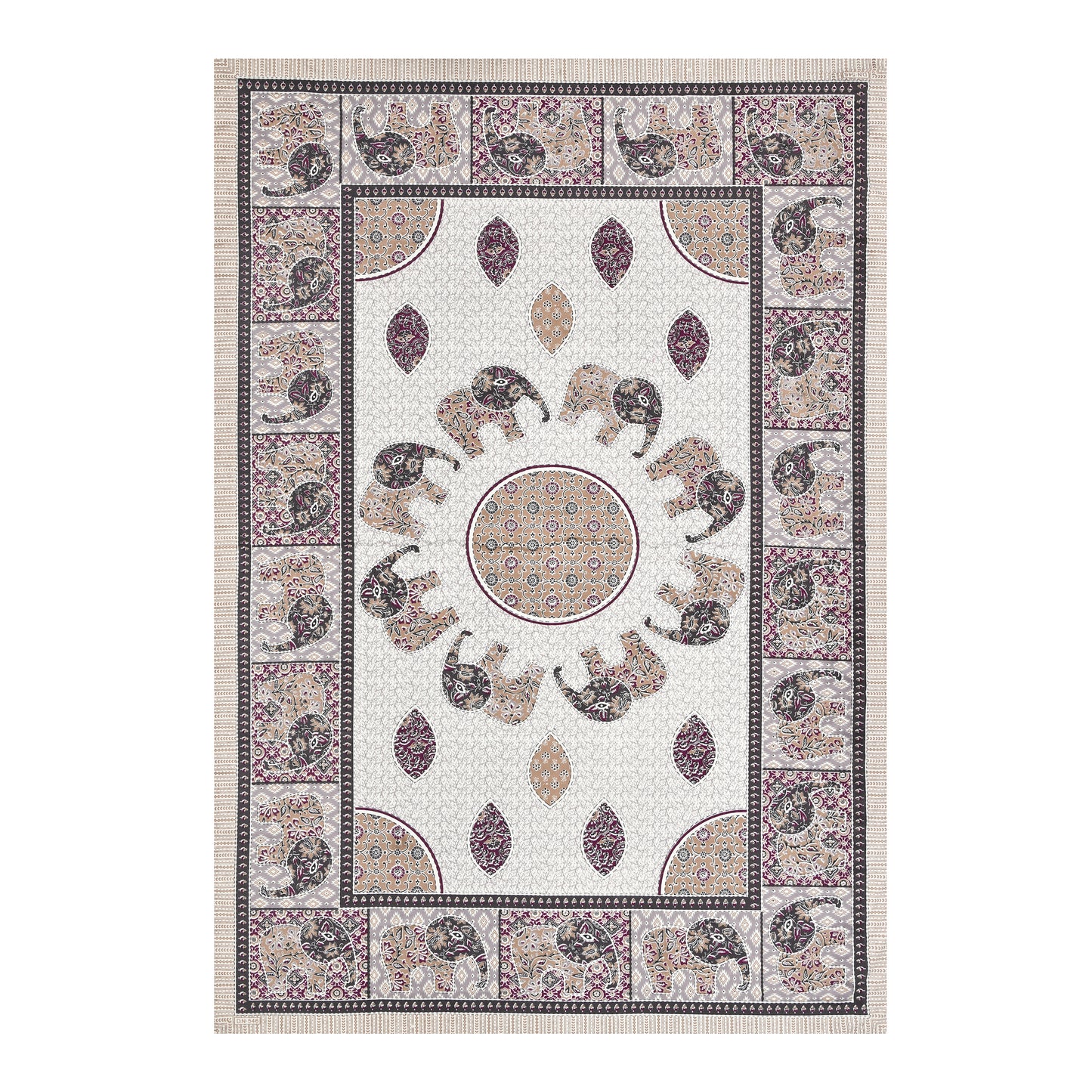 Royal Caravan Single Cotton Bedsheet (60×90 in.)