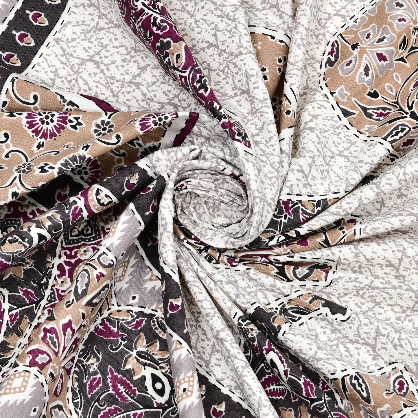 Royal Caravan Single Cotton Bedsheet (60×90 in.)