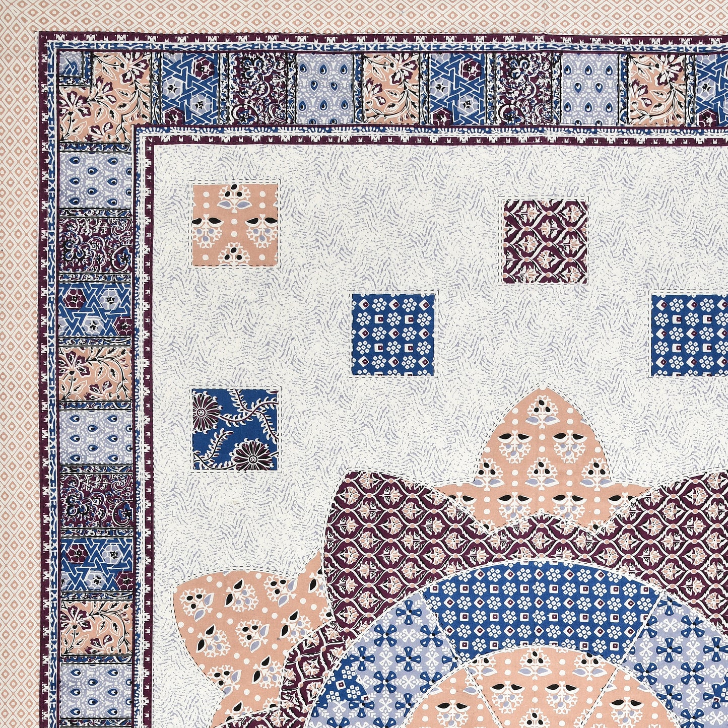 Mandala Muse Single Cotton Bedsheet (60×90 in.)