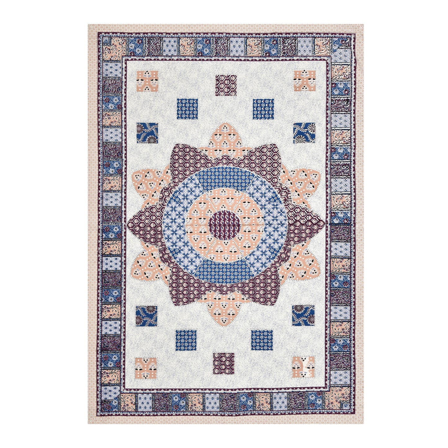 Mandala Muse Single Cotton Bedsheet (60×90 in.)