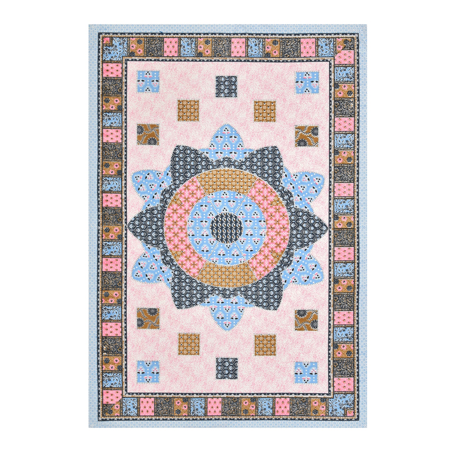 Mandala Muse Single Cotton Bedsheet (60×90 in.)