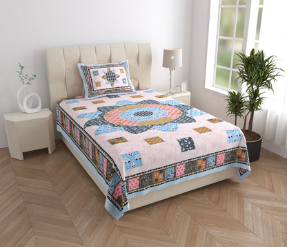 Mandala Muse Single Cotton Bedsheet (60×90 in.)