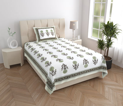 Ivory Grove Single Cotton Bedsheet (60×90 in.)