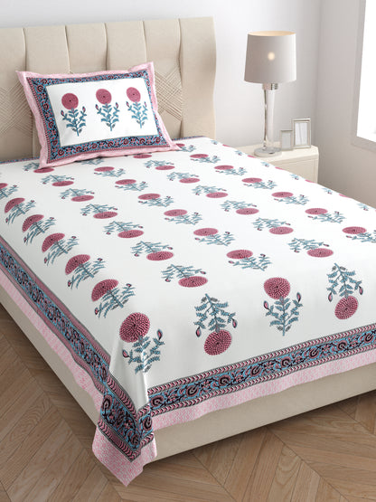 Ivory Grove Single Cotton Bedsheet (60×90 in.)