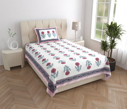 Ivory Grove Single Cotton Bedsheet (60×90 in.)