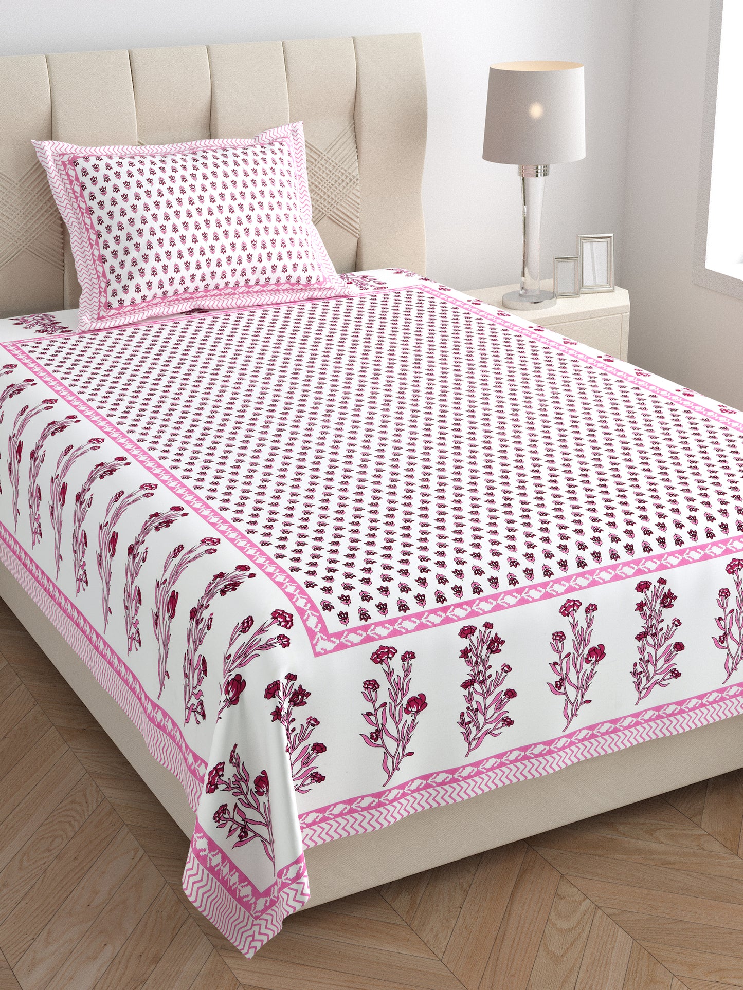 Meadowline Single Cotton Bedsheet (60×90 in.)