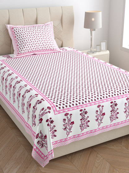 Meadowline Single Cotton Bedsheet (60×90 in.)