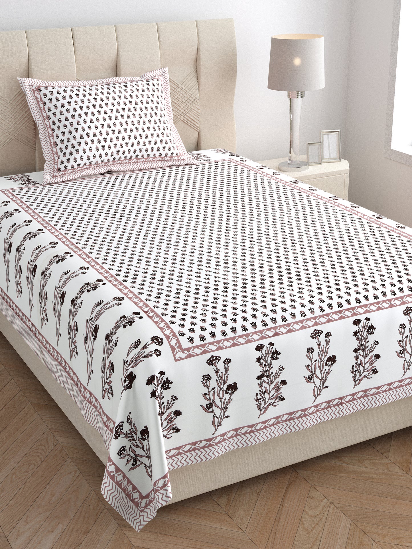 Meadowline Single Cotton Bedsheet (60×90 in.)