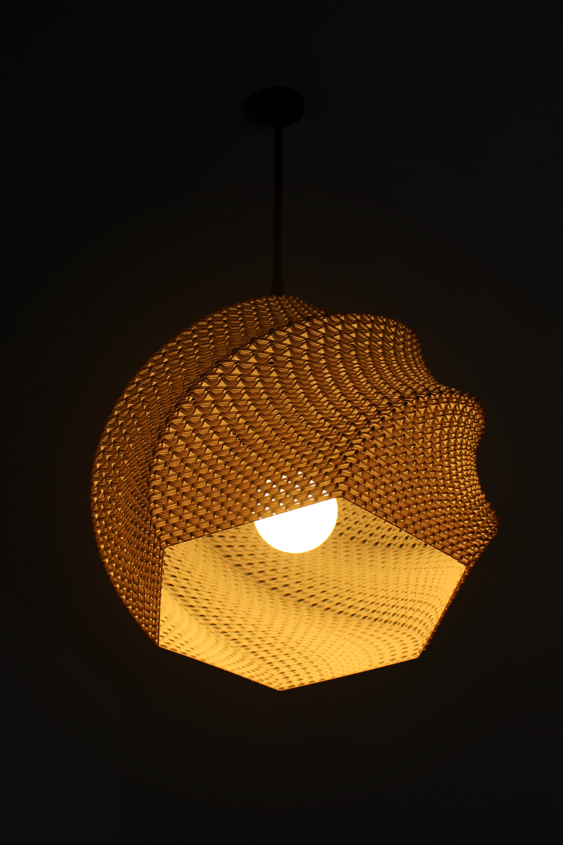 Stylish Highmour textured ceiling light cover with unique wave pattern for modern interiors