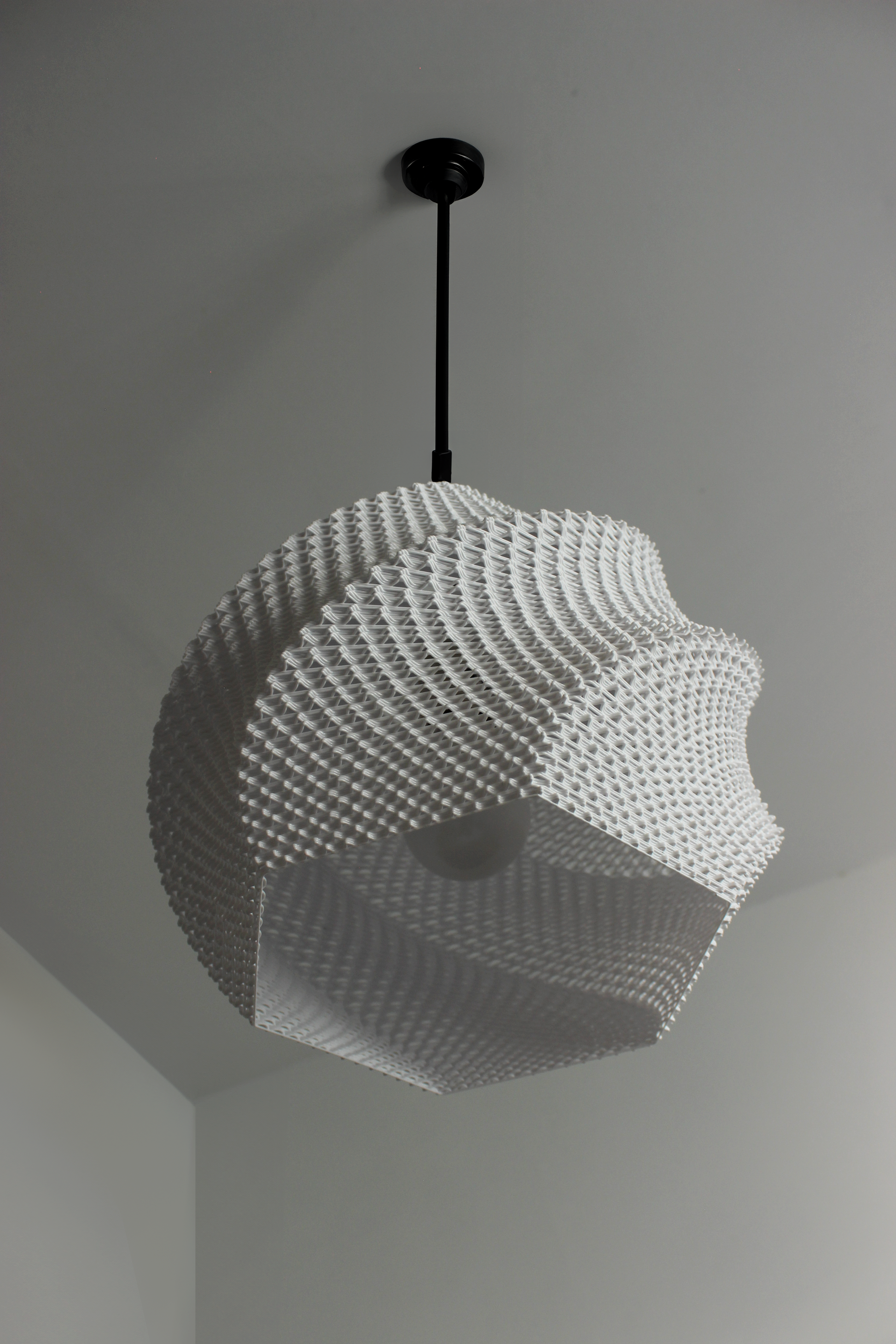 Highmour textured ceiling light cover with unique wave design for modern interiors