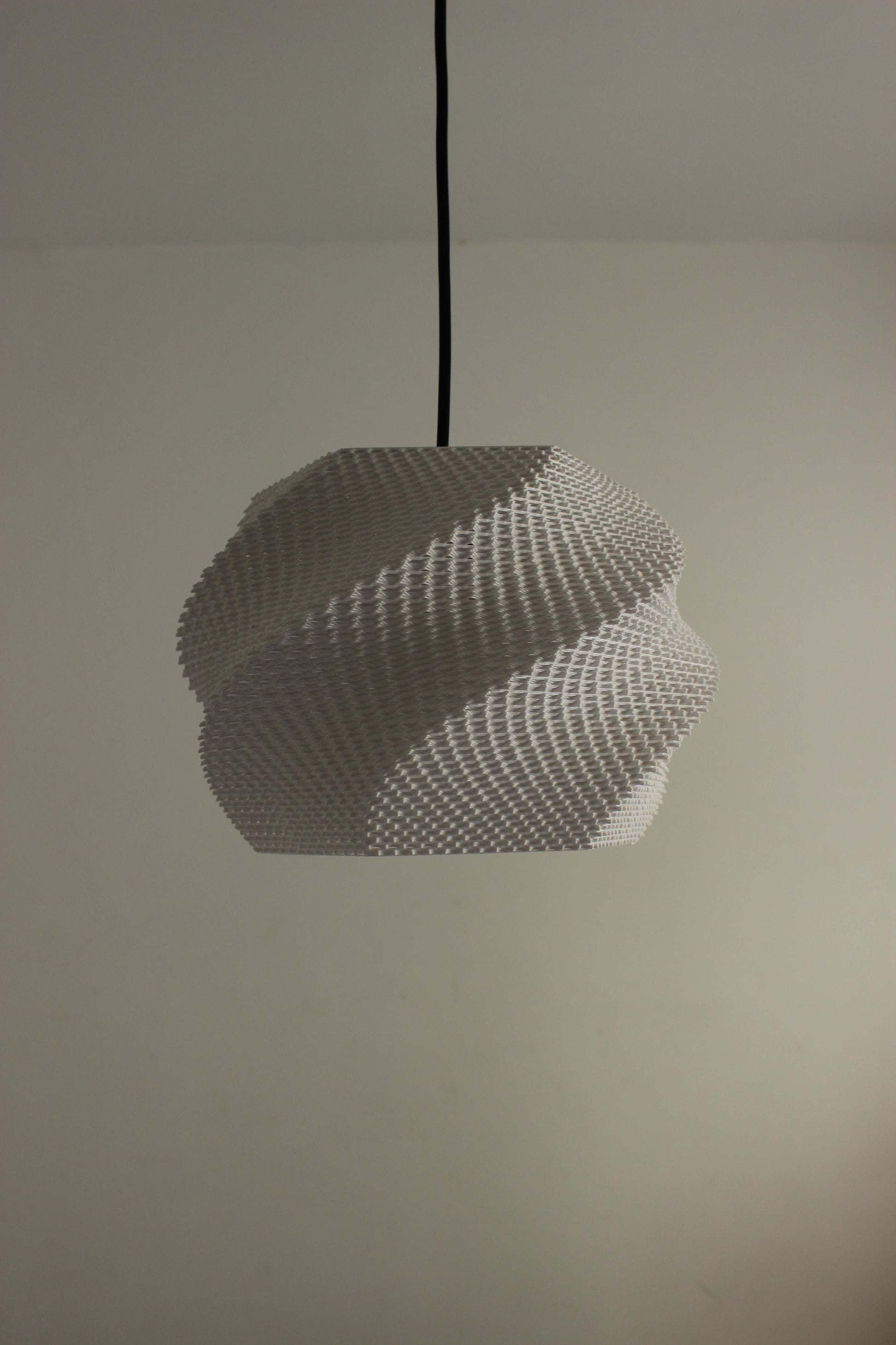 Highmour textured ceiling light cover in a unique spiral design for modern lighting decor