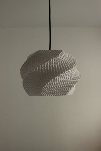 Highmour textured ceiling light cover in a unique spiral design for modern lighting decor