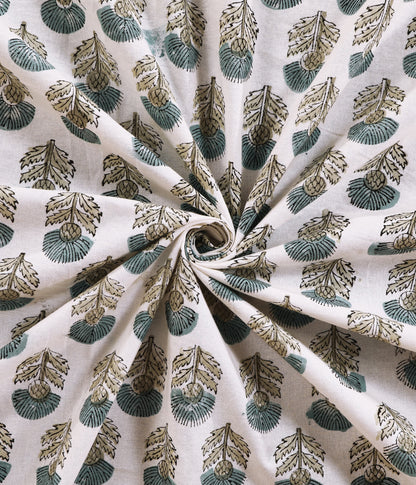 THE HIGHMOUR BLOOMLINE collection bedsheet with block print design inspired by Jaipur in pure cotton fabric
