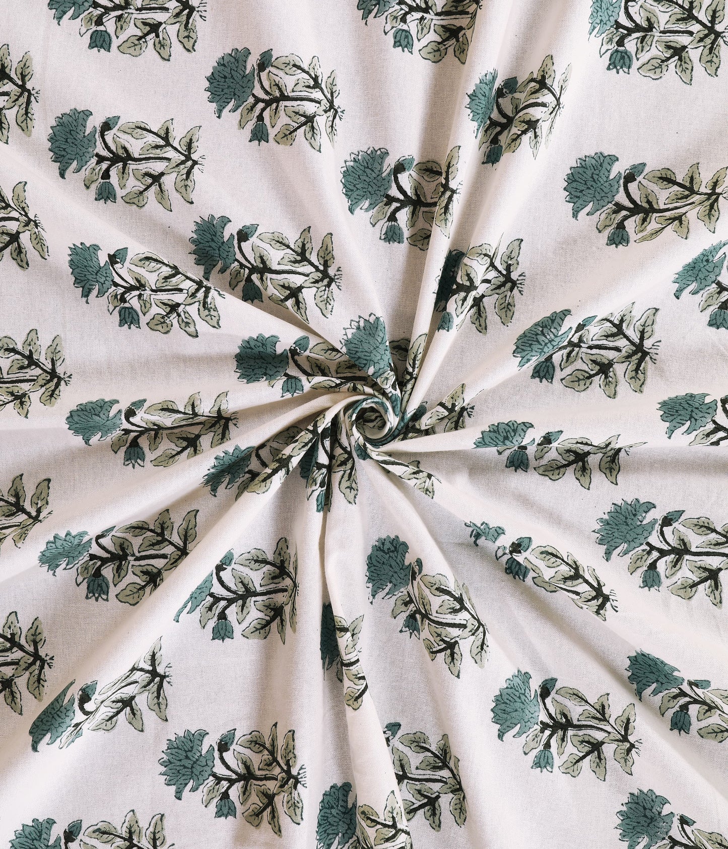 THE HIGHMOUR BLOOMLINE collection bedsheet with block print design inspired by Jaipur, made of pure cotton