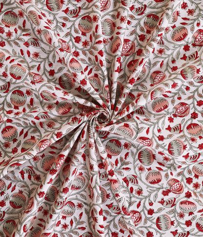 The Highmour Bloomline collection bedsheet with block print design from Jaipur made of pure cotton