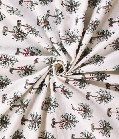 THE HIGHMOUR BLOOMLINE collection bedsheet with block print design in pure cotton from Jaipur