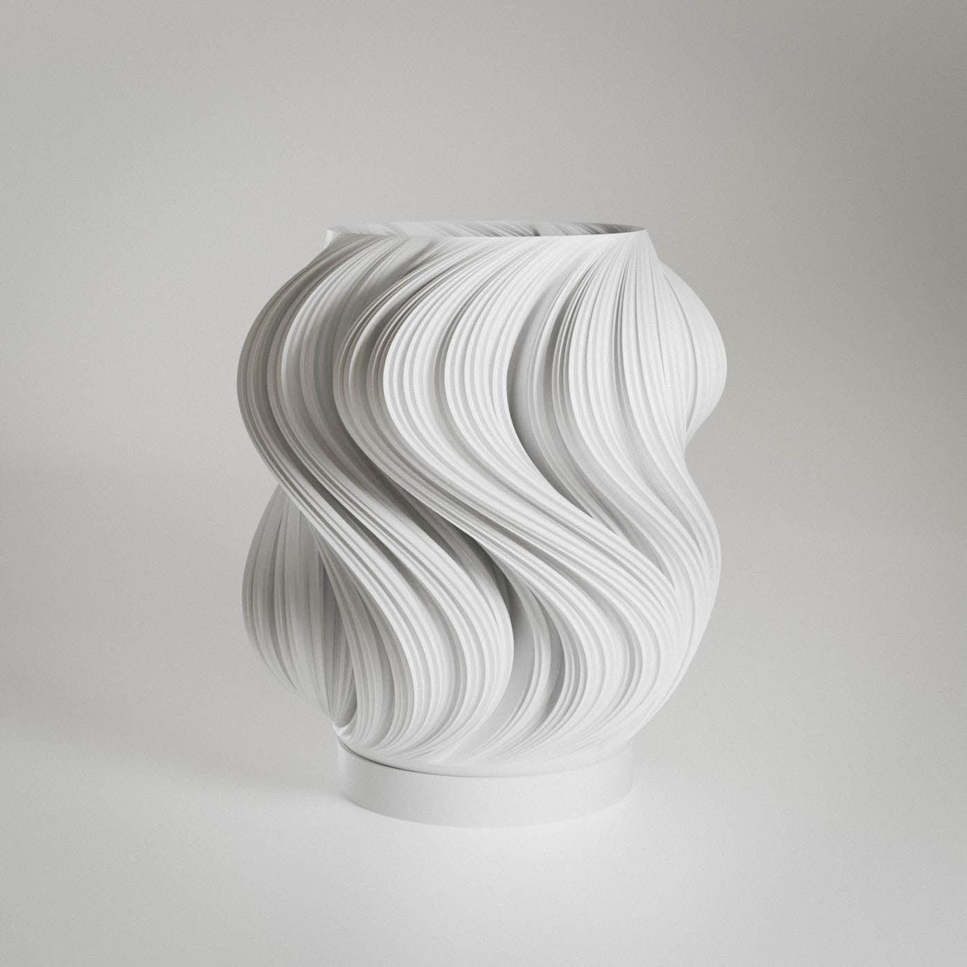 Highmour unique home decor lamp with a swirling wave design in white for elegant lighting