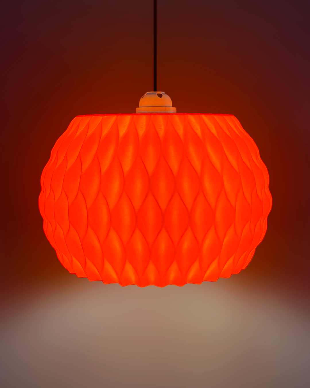 Highmour unique pendant lighting in vibrant orange with a textured design for a modern home decor