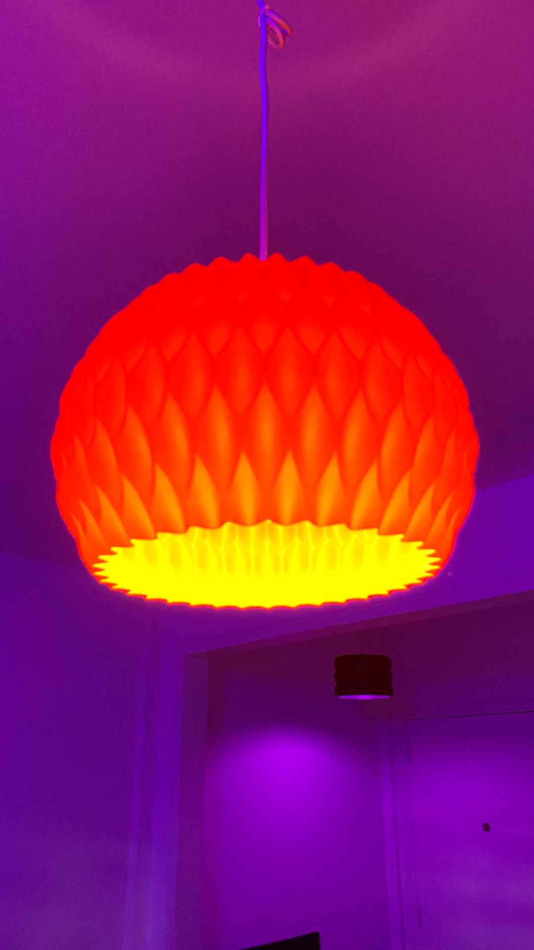 Highmour unique pendant lighting in a vibrant red and yellow design for modern interiors