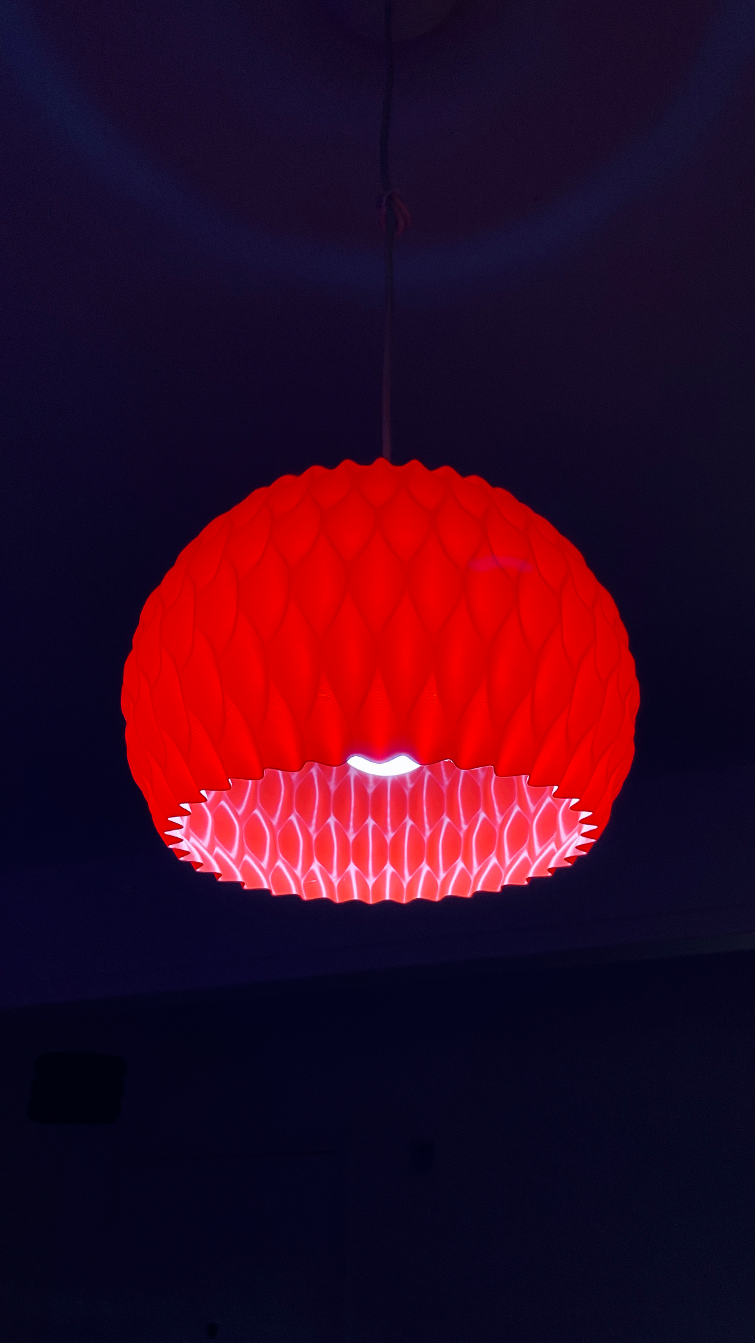 Highmour unique pendant lighting in vibrant red with a textured design for modern decor