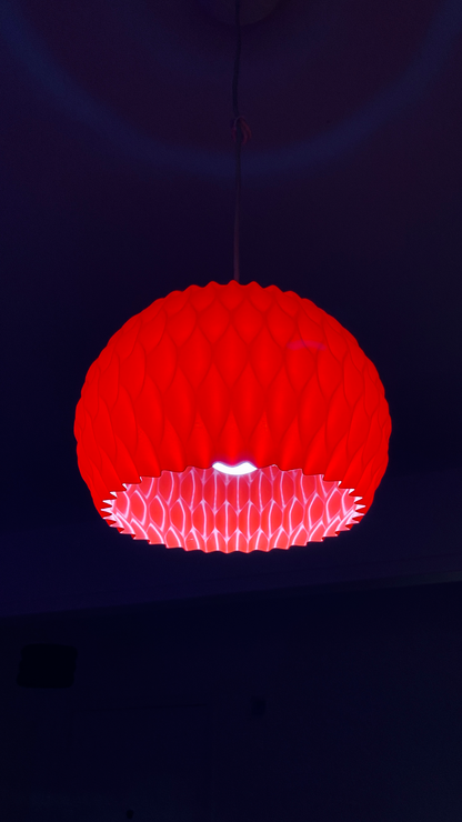 Highmour unique pendant lighting in vibrant red with a textured design for modern decor