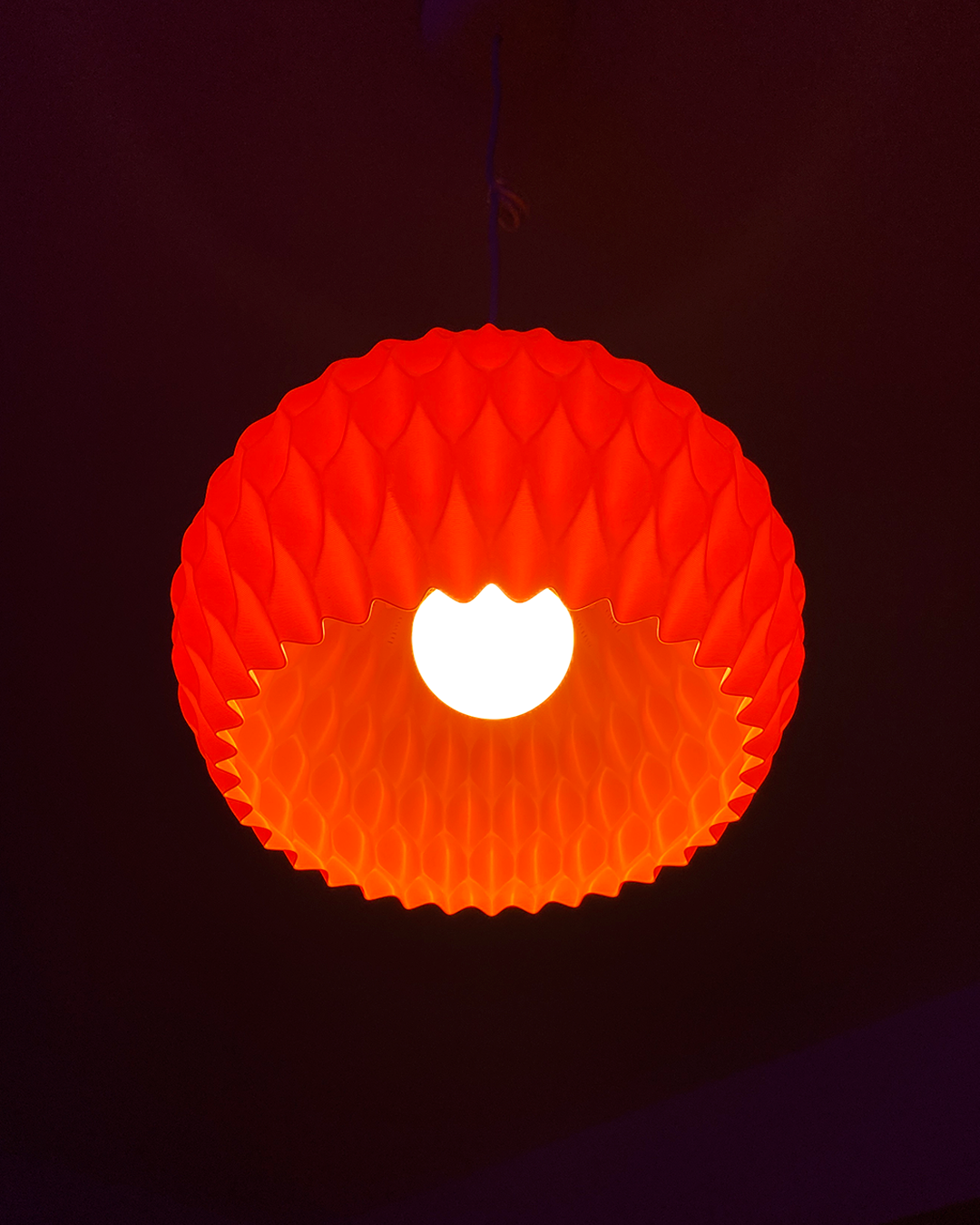Highmour unique pendant lighting with a bold red design and textured pattern for modern interiors