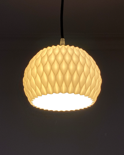 Unique pendant lighting in a textured white design, perfect for modern home decor