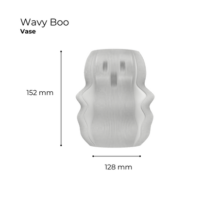 Unique white vase designed in a wavy shape, perfect for modern home decor and floral arrangements